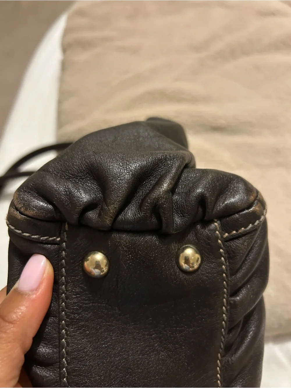 Gucci Abbey Dark Brown Leather Shoulder Bag - Picture 7 of 10
